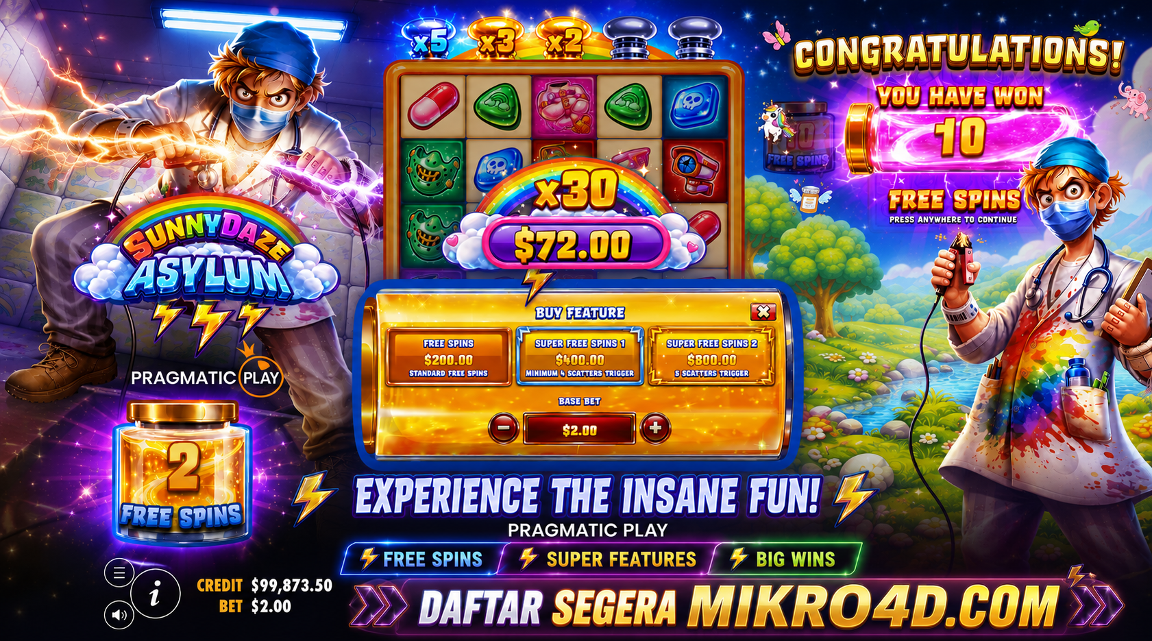 Slot Sunnydaze Asylum: Cuan dari Lorong Misteri